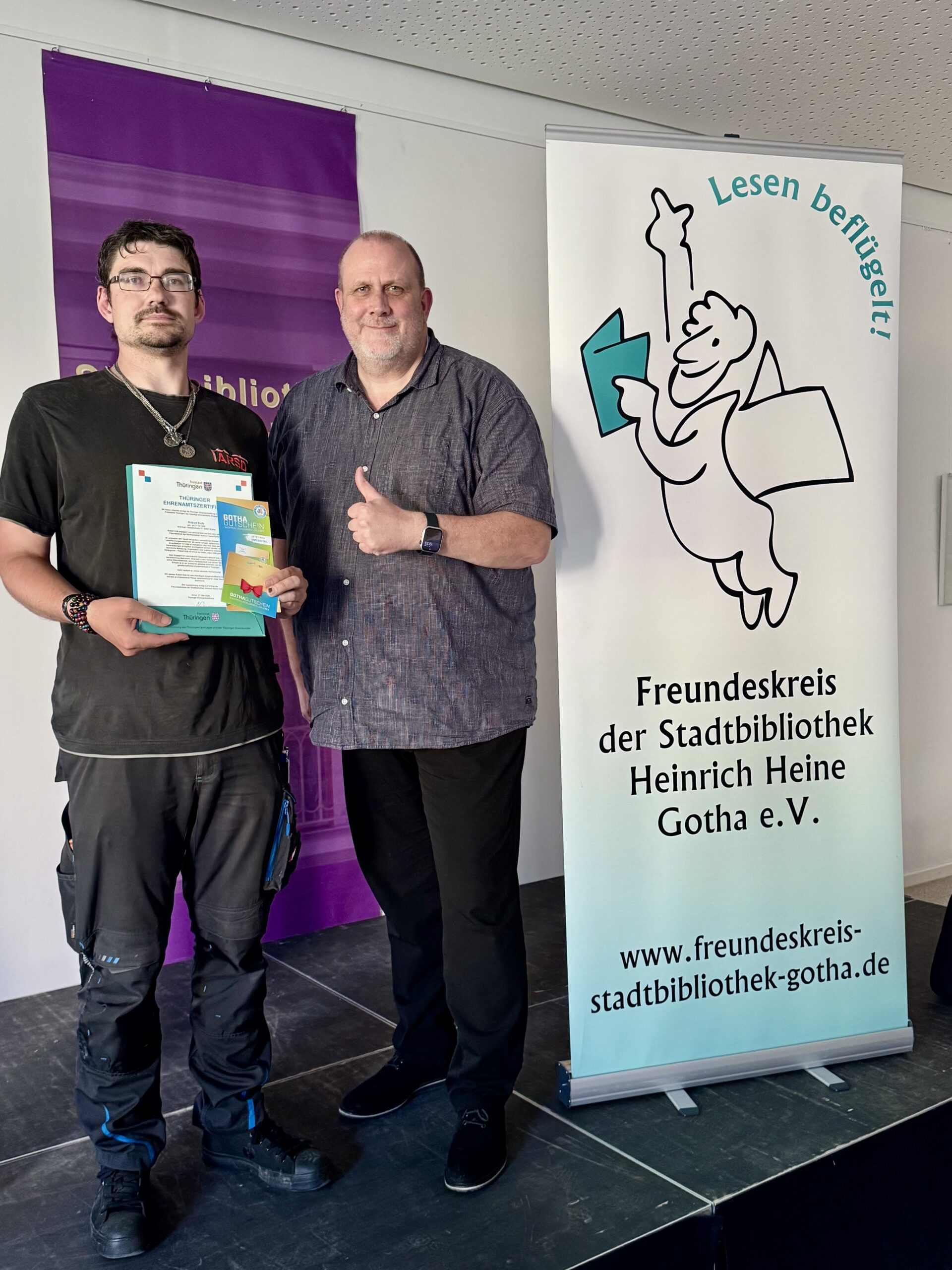 Thüringer Ehrenamtszertifikat für Robert Kolb